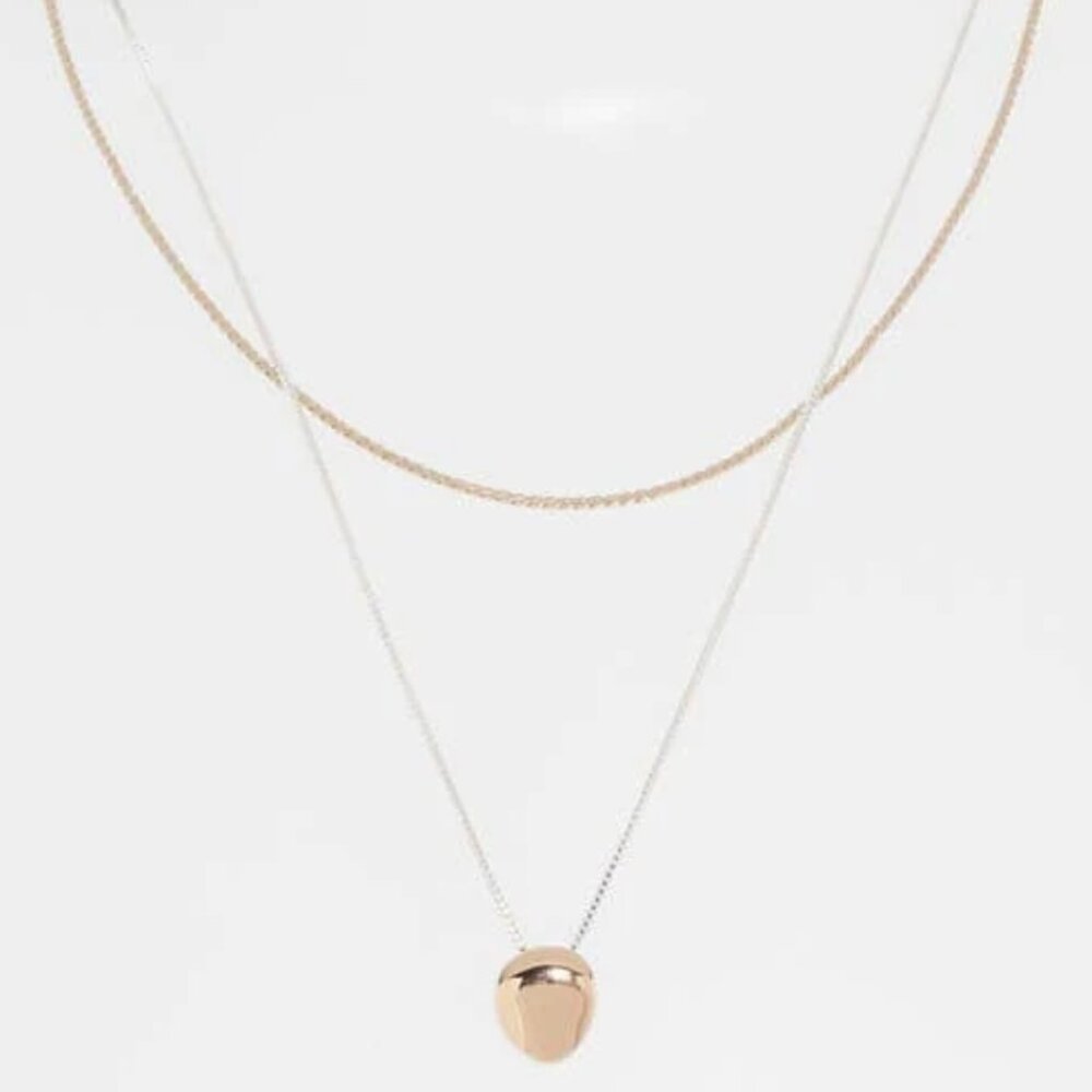 JENNY BIRD A-Line Layered Necklace in Two-Tone - Gold/Silver